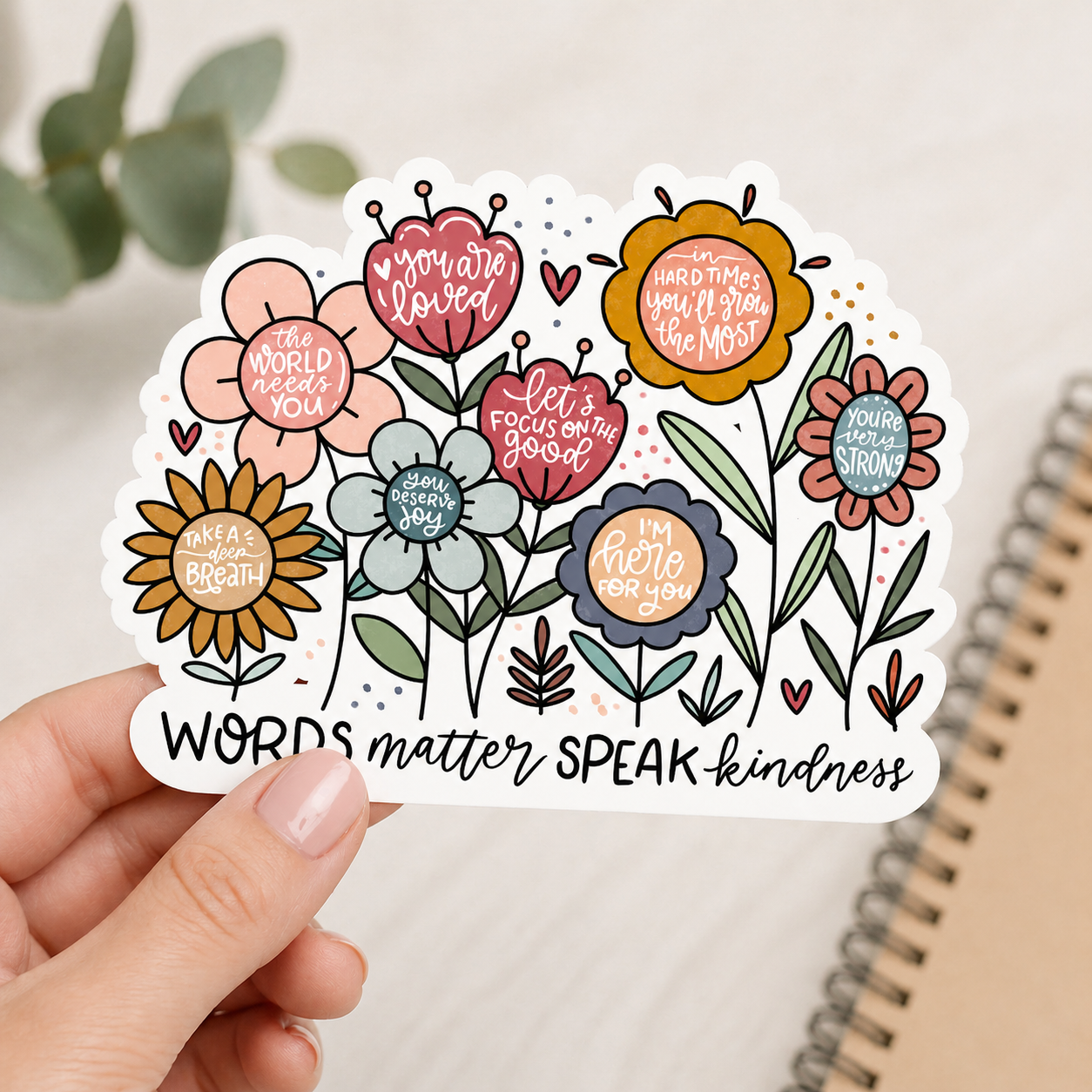 Words Matter Speak Kindness Magnet