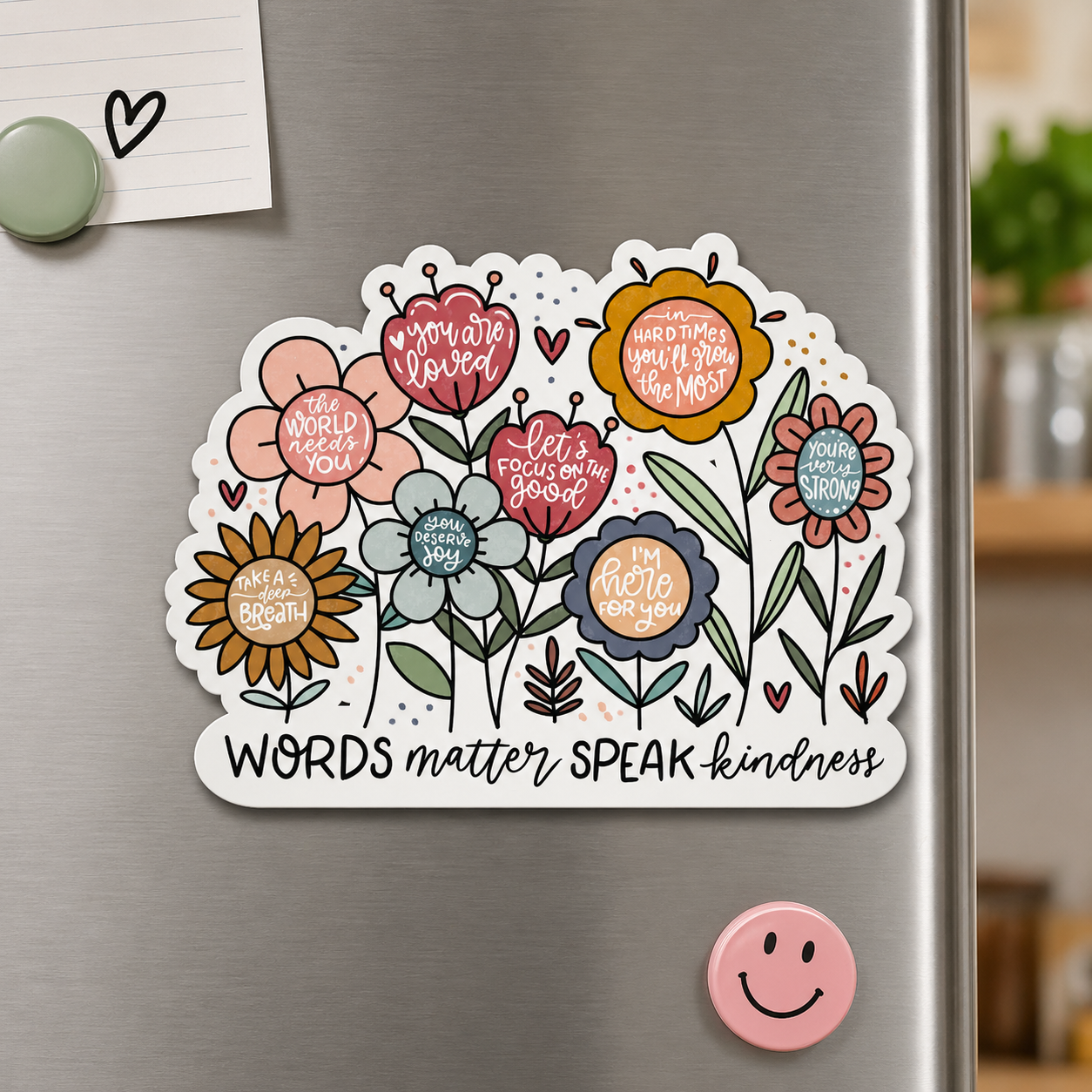 Words Matter Speak Kindness Magnet